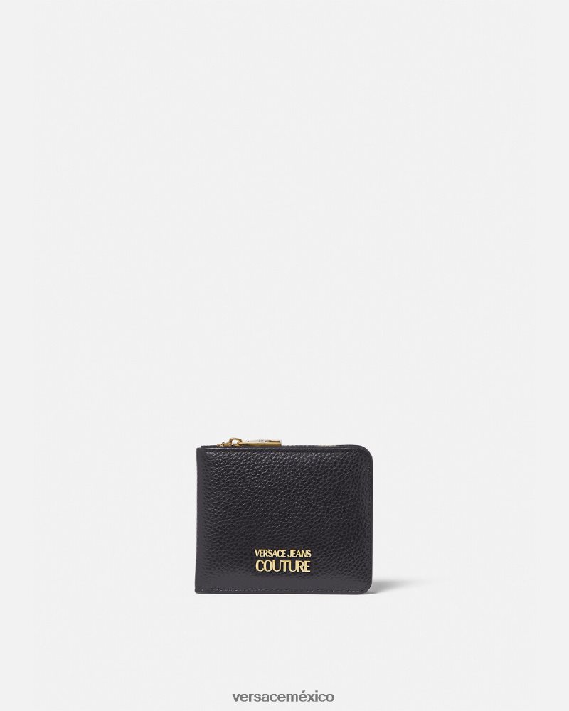 Versace cartera con logotipo negro accesorios hombres 84626J2486