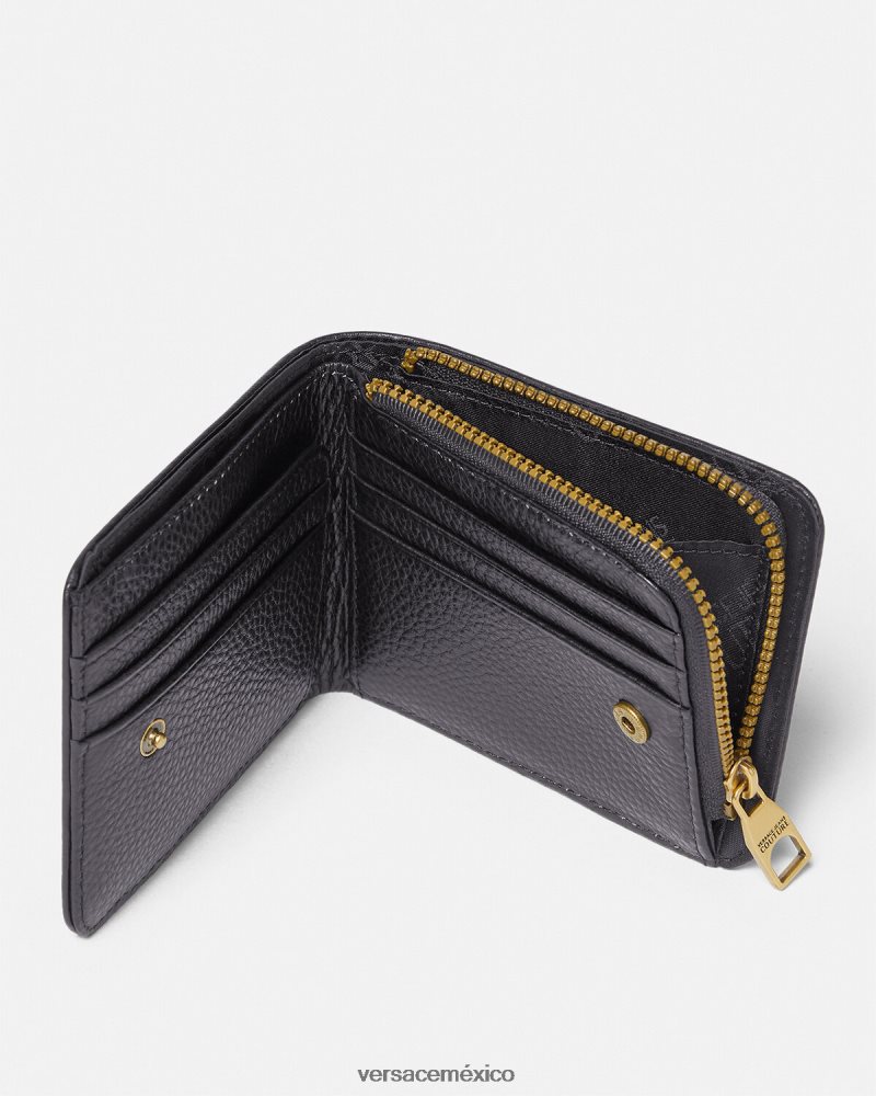 Versace cartera con logotipo negro accesorios hombres 84626J2486