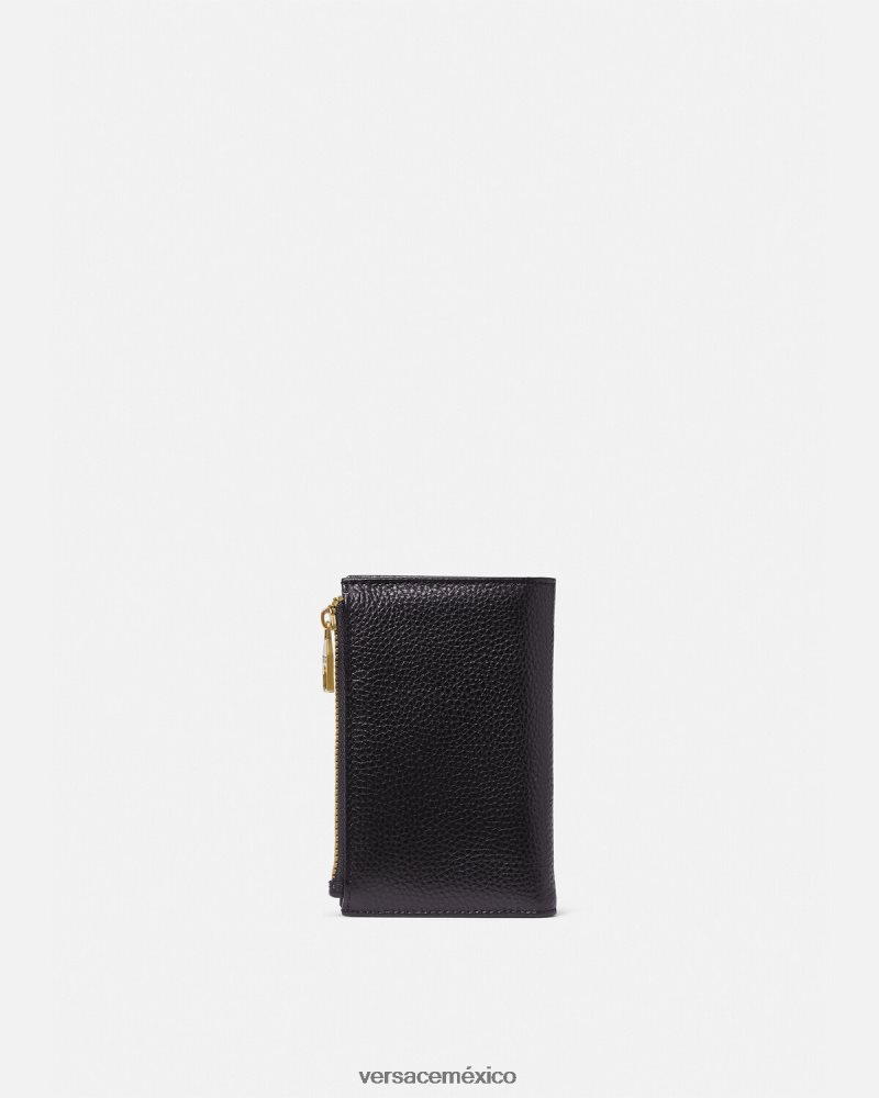 Versace cartera con logotipo negro accesorios hombres 84626J2487