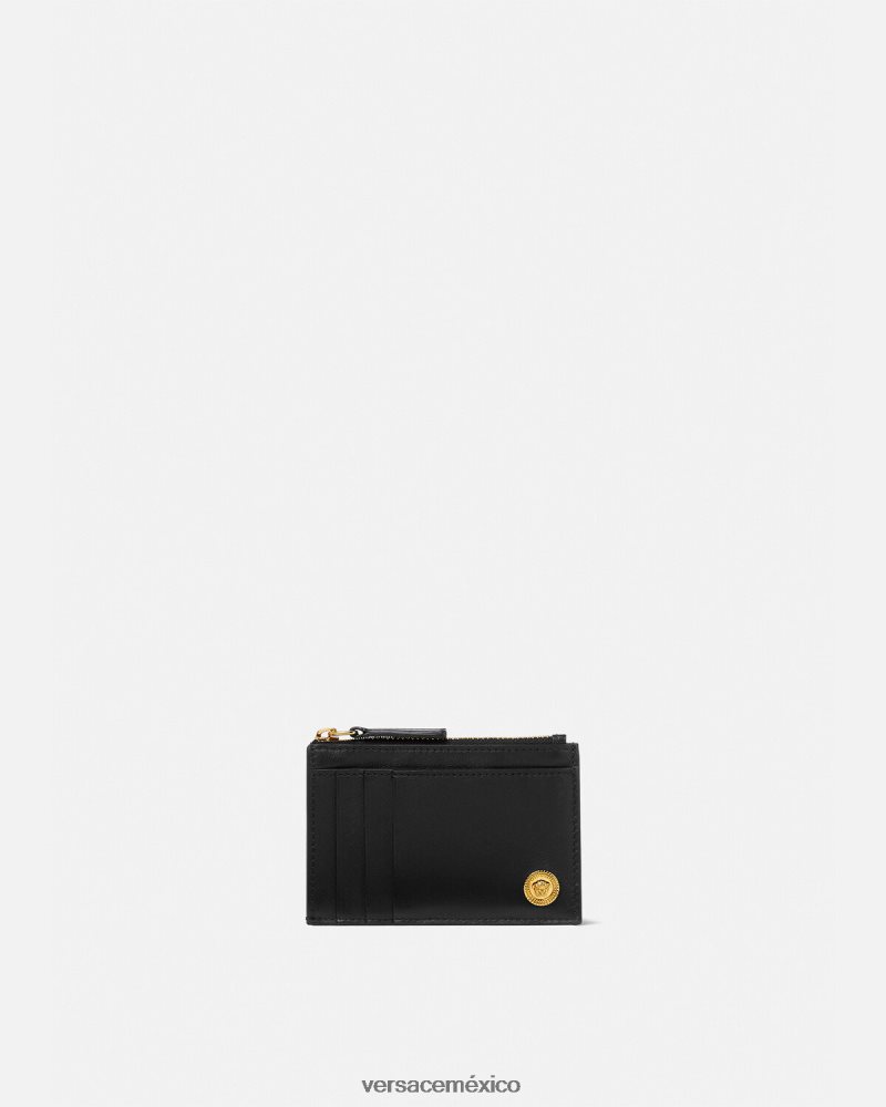 Versace tarjetero con medusa negro accesorios hombres 84626J1639