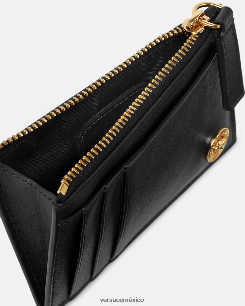Versace tarjetero con medusa negro accesorios hombres 84626J1639