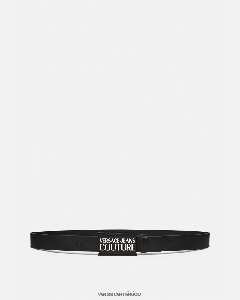 Versace cinturón con logo negro accesorios hombres 84626J2510