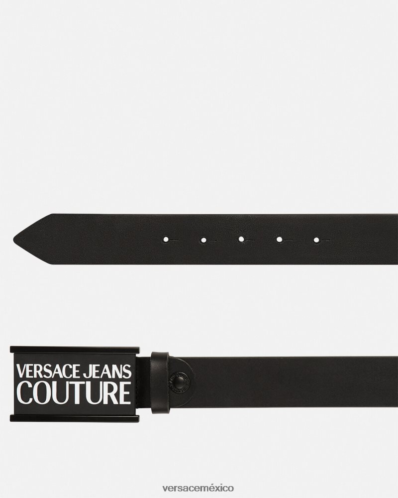 Versace cinturón con logo negro accesorios hombres 84626J2510