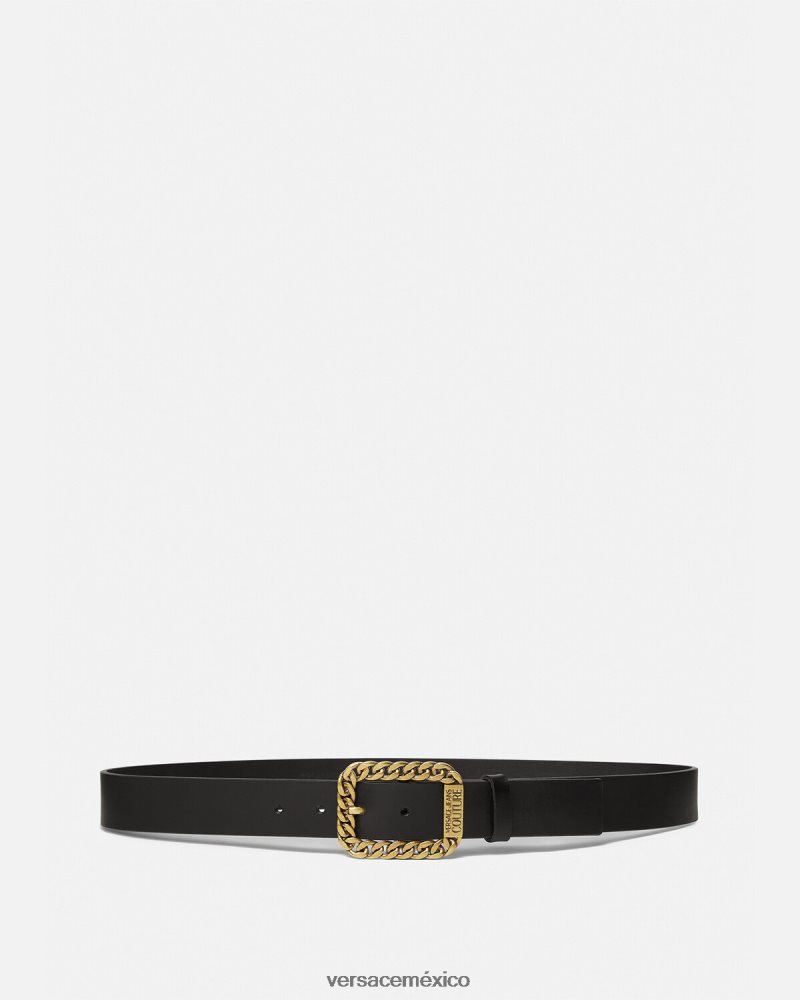 Versace cinturón de cadena negro accesorios hombres 84626J2502