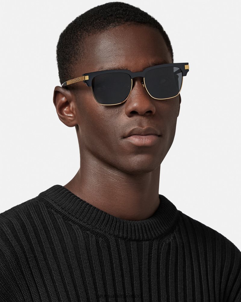 Versace gafas de sol greca negro accesorios hombres 84626J1680