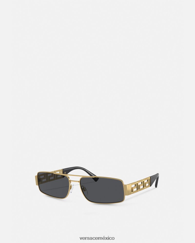 Versace gafas de sol greca oro negro accesorios hombres 84626J1676