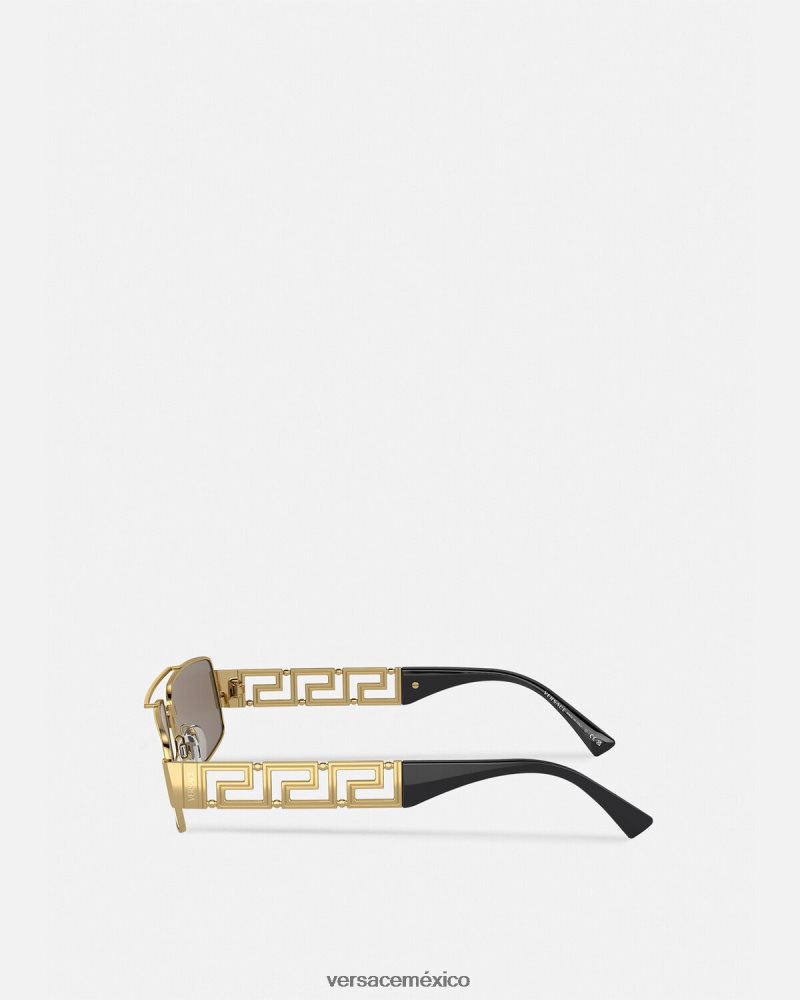Versace gafas de sol greca oro negro accesorios hombres 84626J1676