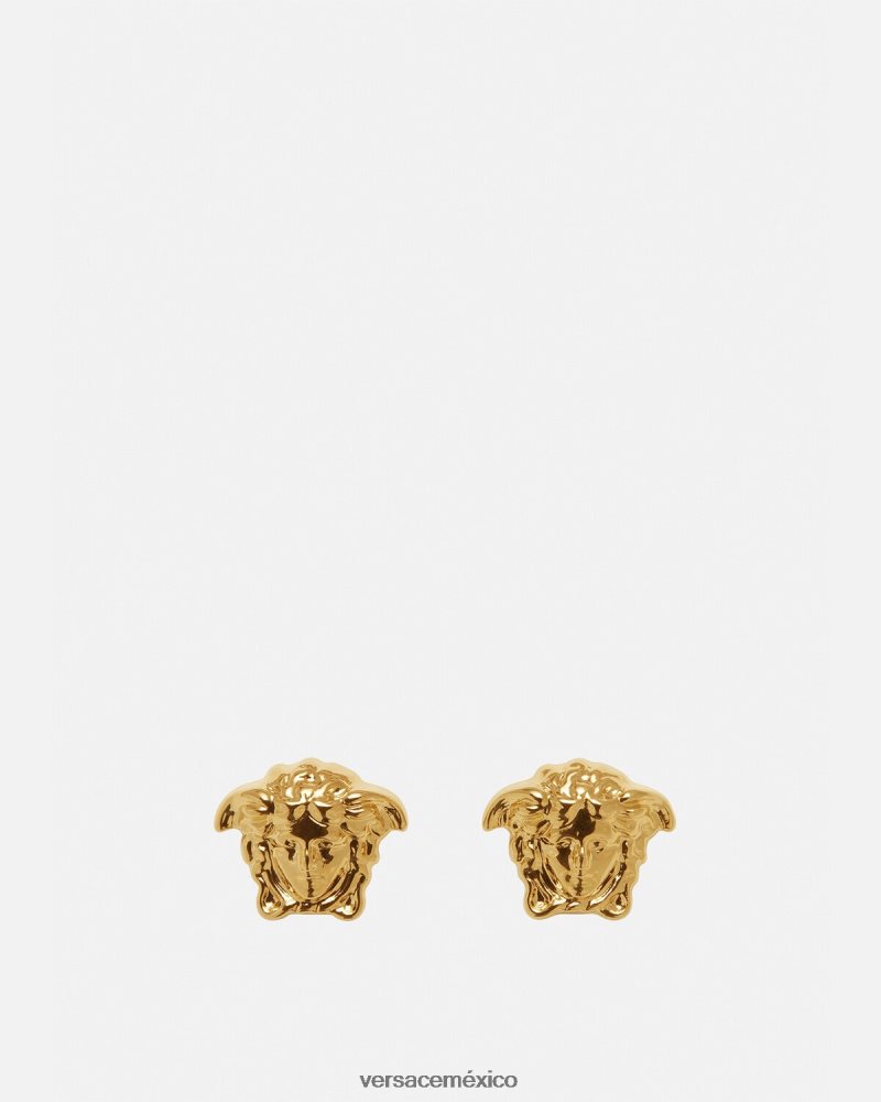 Versace pendientes de medusa oro cálido accesorios hombres 84626J1689