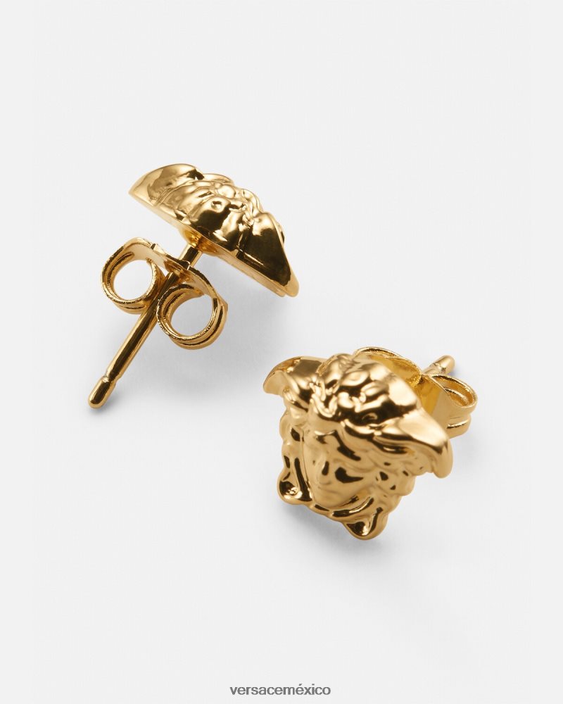 Versace pendientes de medusa oro cálido accesorios hombres 84626J1689