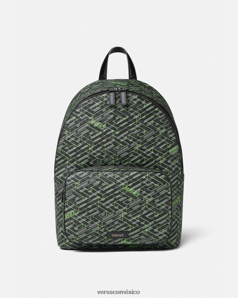 Versace mochila con la firma la greca imprimir bolsas hombres 84626J1488