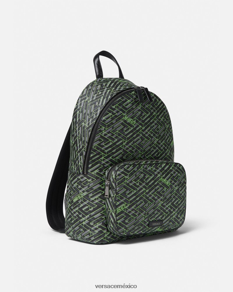 Versace mochila con la firma la greca imprimir bolsas hombres 84626J1488