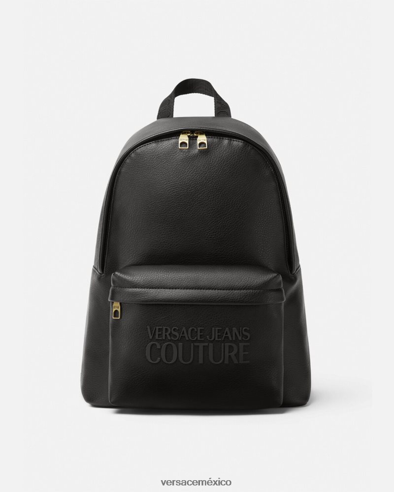 Versace mochila con logo negro accesorios hombres 84626J2472