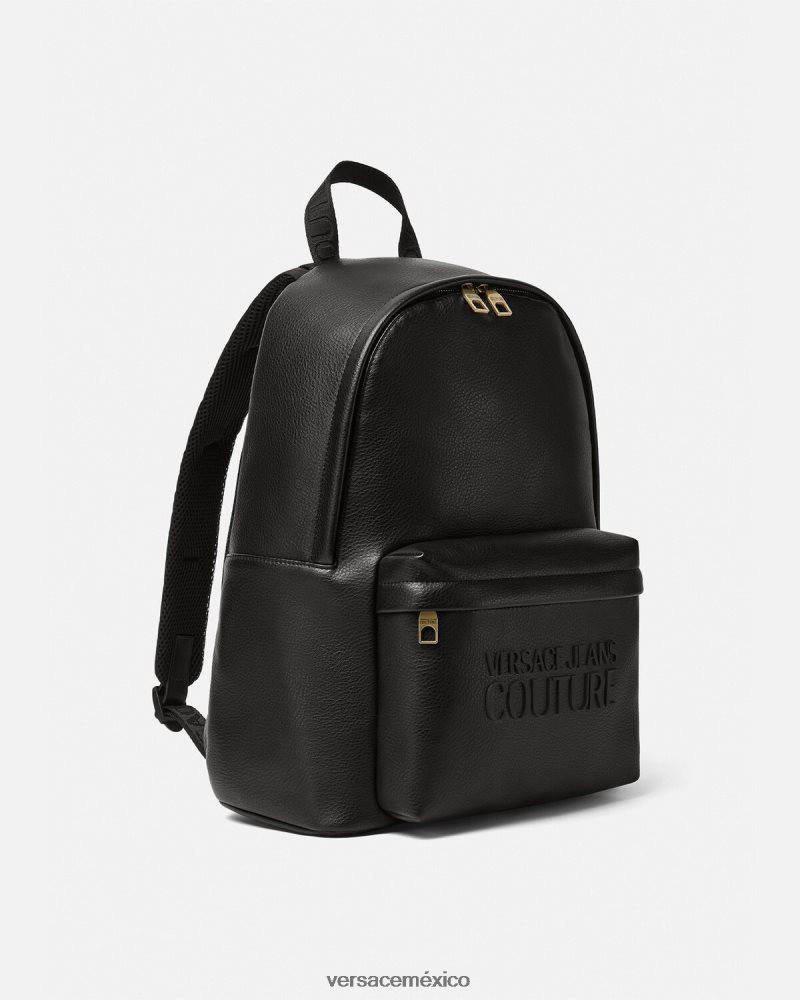 Versace mochila con logo negro accesorios hombres 84626J2472