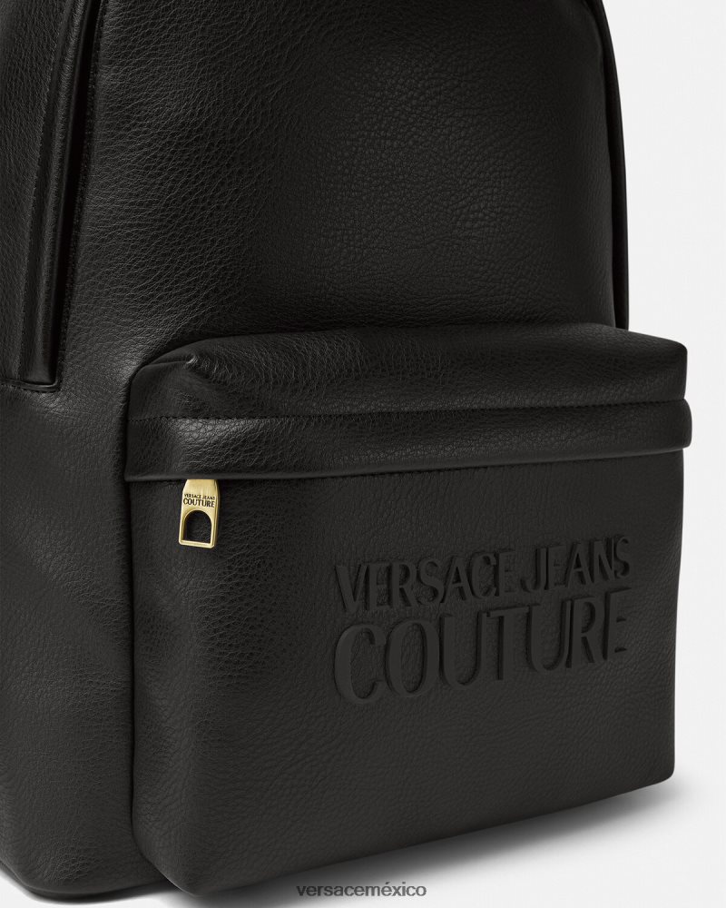 Versace mochila con logo negro accesorios hombres 84626J2472
