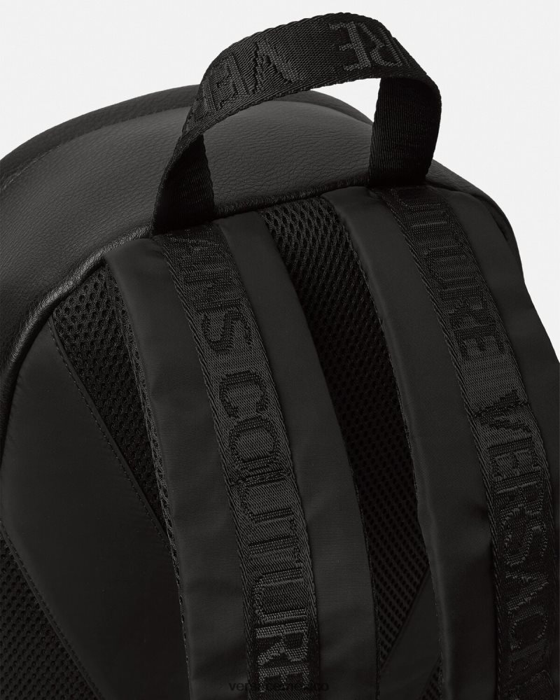 Versace mochila con logo negro accesorios hombres 84626J2472