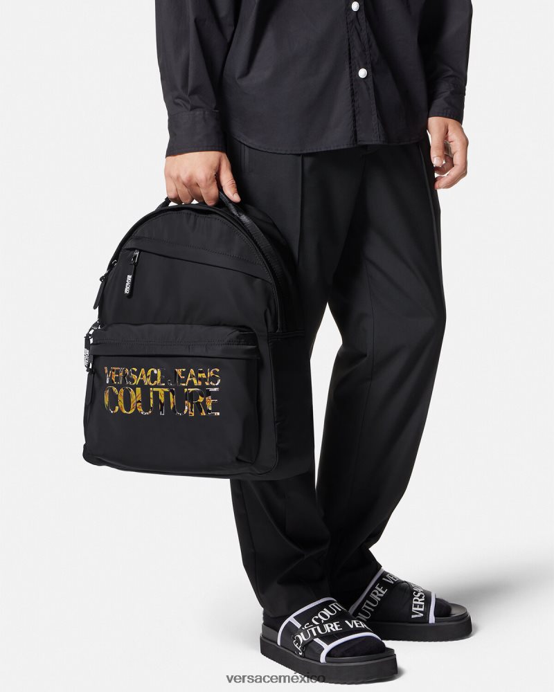 Versace mochila de alta costura con logo multicolor accesorios hombres 84626J2491