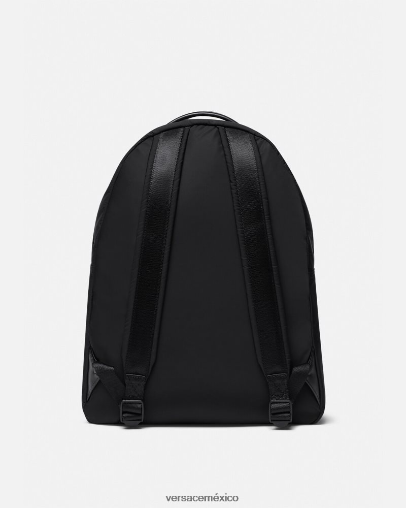 Versace mochila de alta costura con logo oro negro accesorios hombres 84626J2492
