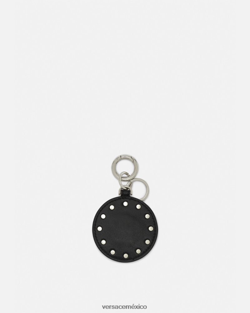 Versace llavero con tachuelas de medusa negro accesorios hombres 84626J1663