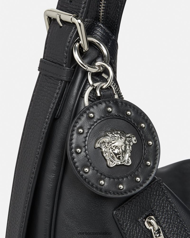 Versace llavero con tachuelas de medusa negro accesorios hombres 84626J1663