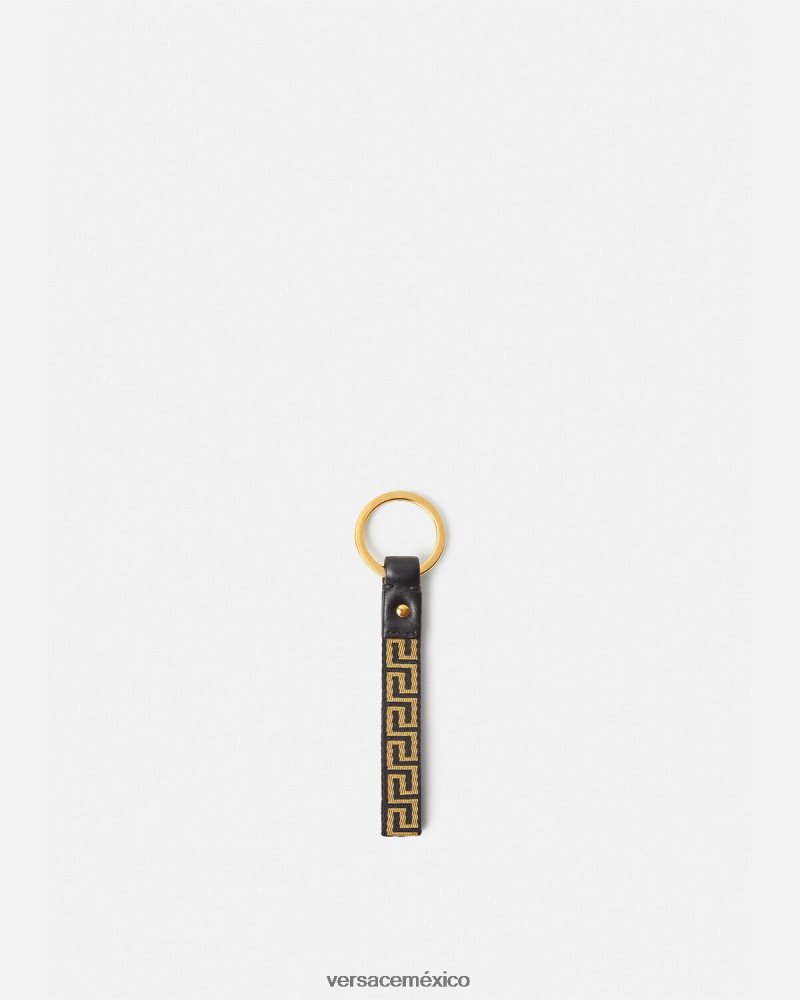 Versace llavero greca oro negro accesorios hombres 84626J1656