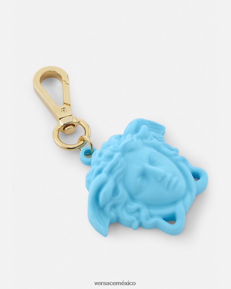 Versace llavero la medusa azul claro accesorios hombres 84626J1662