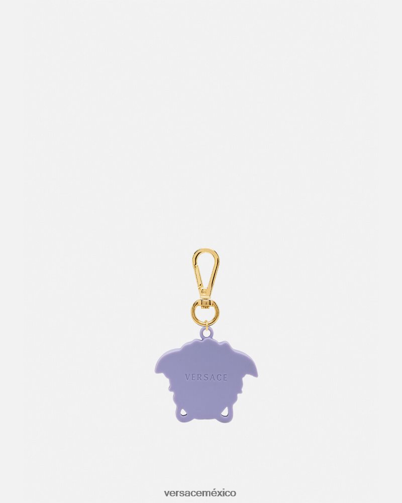 Versace llavero la medusa lila accesorios hombres 84626J1657