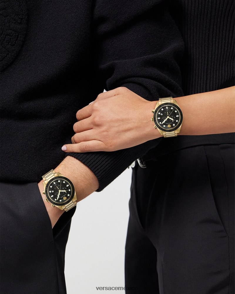 Versace reloj crono greca dome pnul accesorios hombres 84626J1704