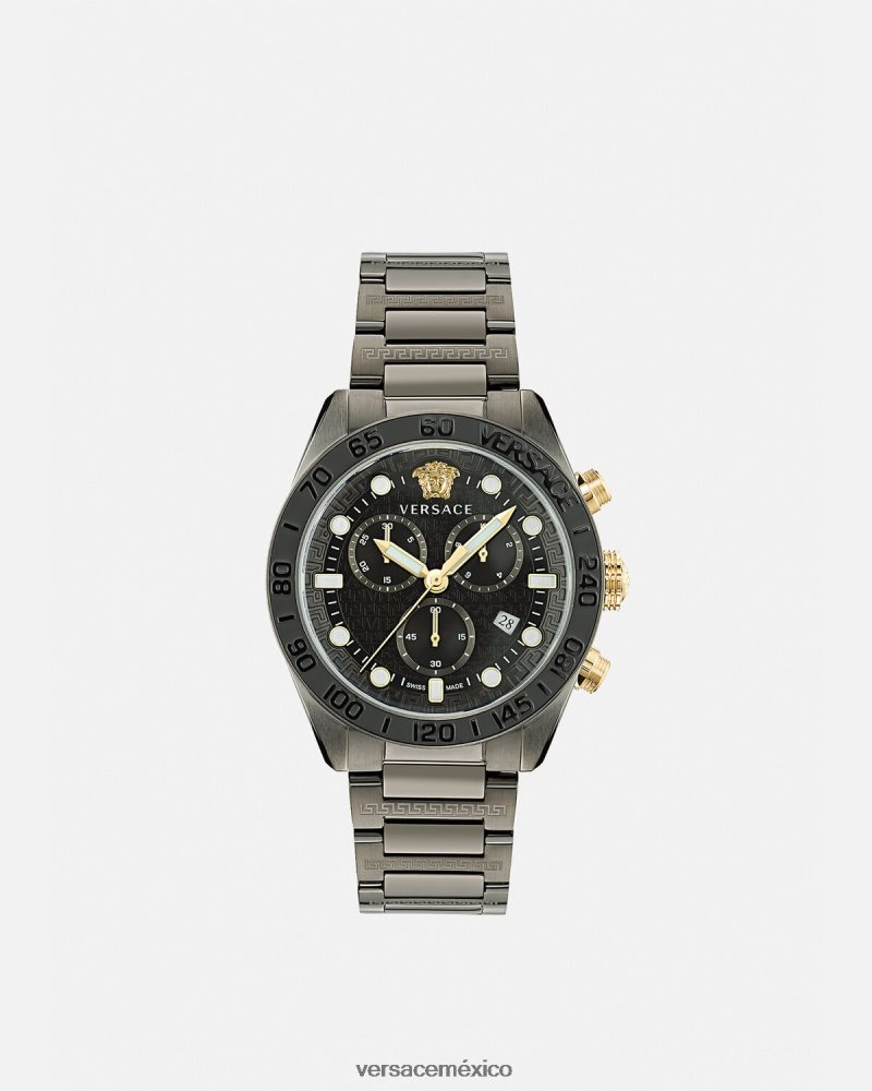 Versace reloj crono greca dome pnul accesorios hombres 84626J1705