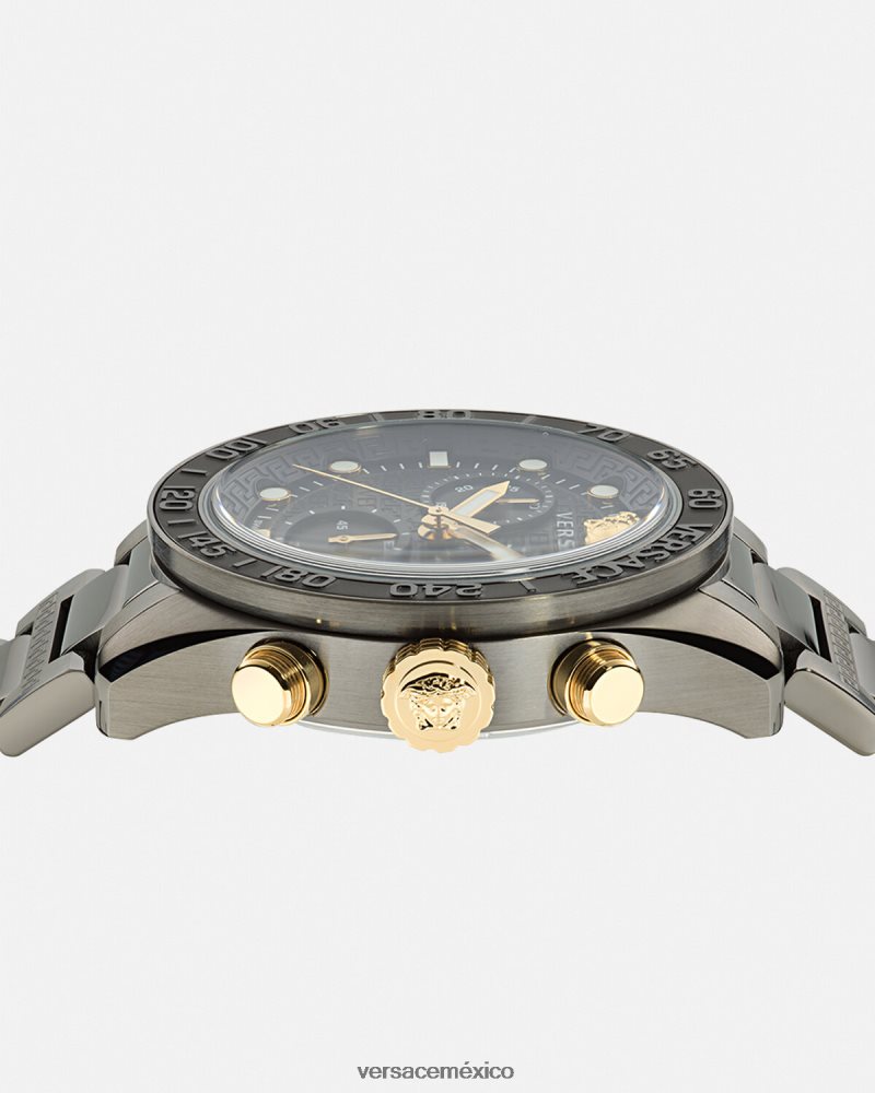 Versace reloj crono greca dome pnul accesorios hombres 84626J1705