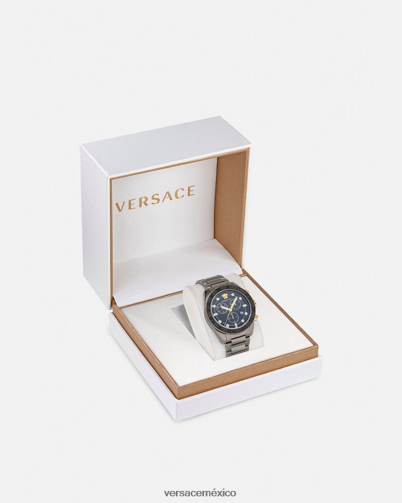 Versace reloj crono greca dome pnul accesorios hombres 84626J1705