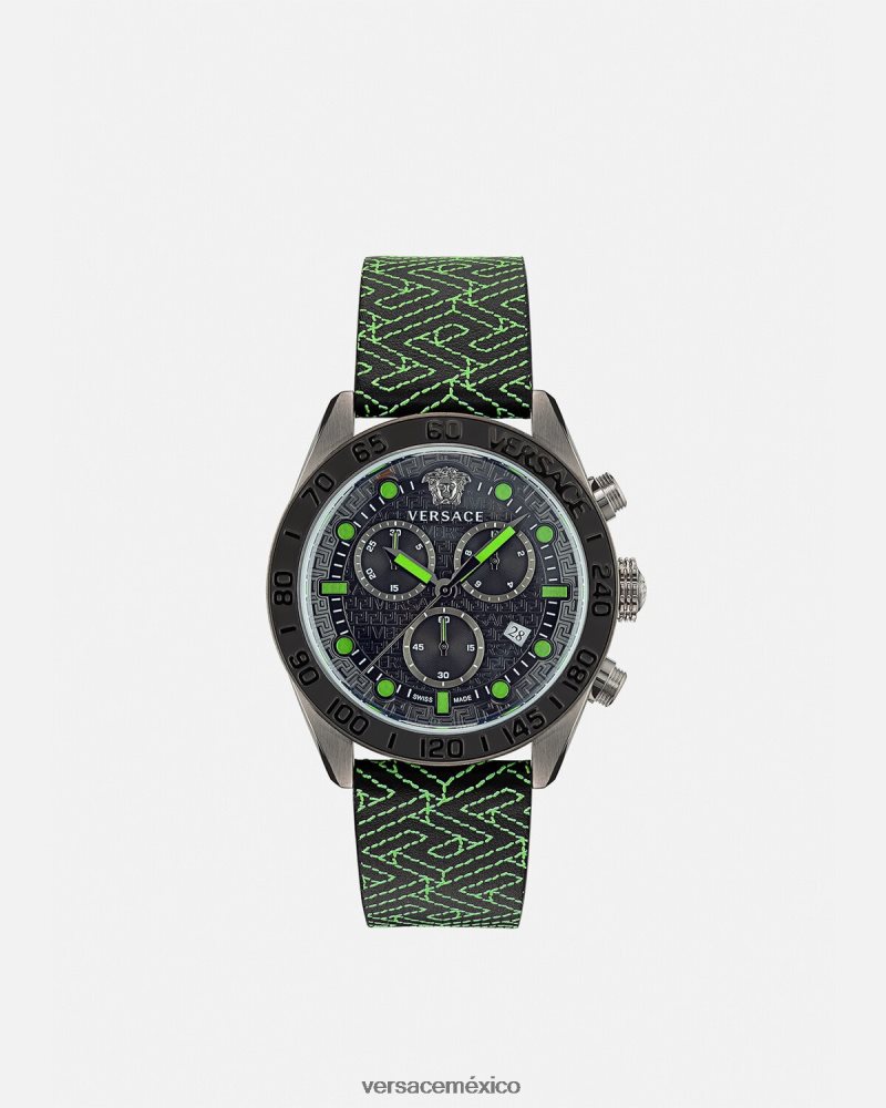 Versace reloj crono greca dome pnul accesorios hombres 84626J1706