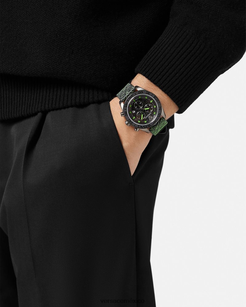 Versace reloj crono greca dome pnul accesorios hombres 84626J1706