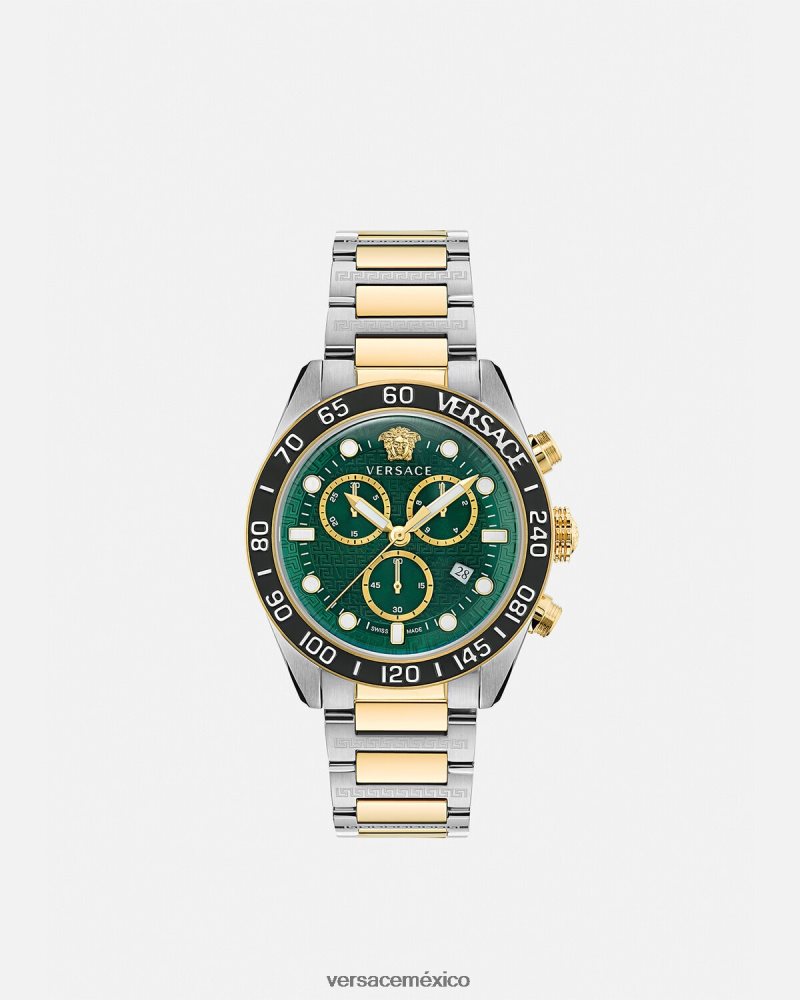 Versace reloj crono greca dome pnul accesorios hombres 84626J1707