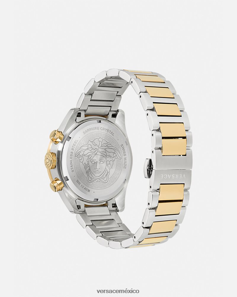 Versace reloj crono greca dome pnul accesorios hombres 84626J1707