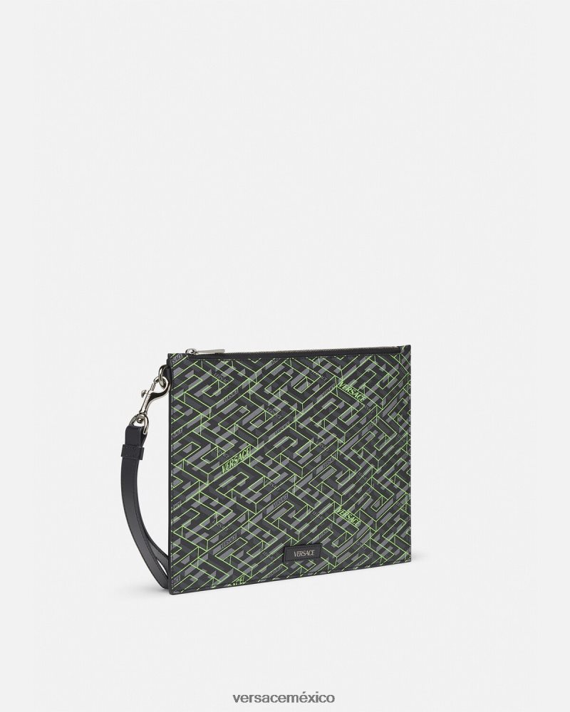 Versace bolsa con la firma la greca imprimir bolsas hombres 84626J1480