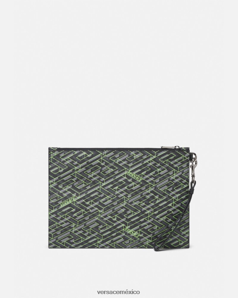 Versace bolsa con la firma la greca imprimir bolsas hombres 84626J1480