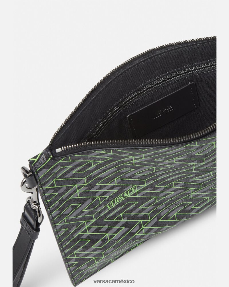 Versace bolsa con la firma la greca imprimir bolsas hombres 84626J1480