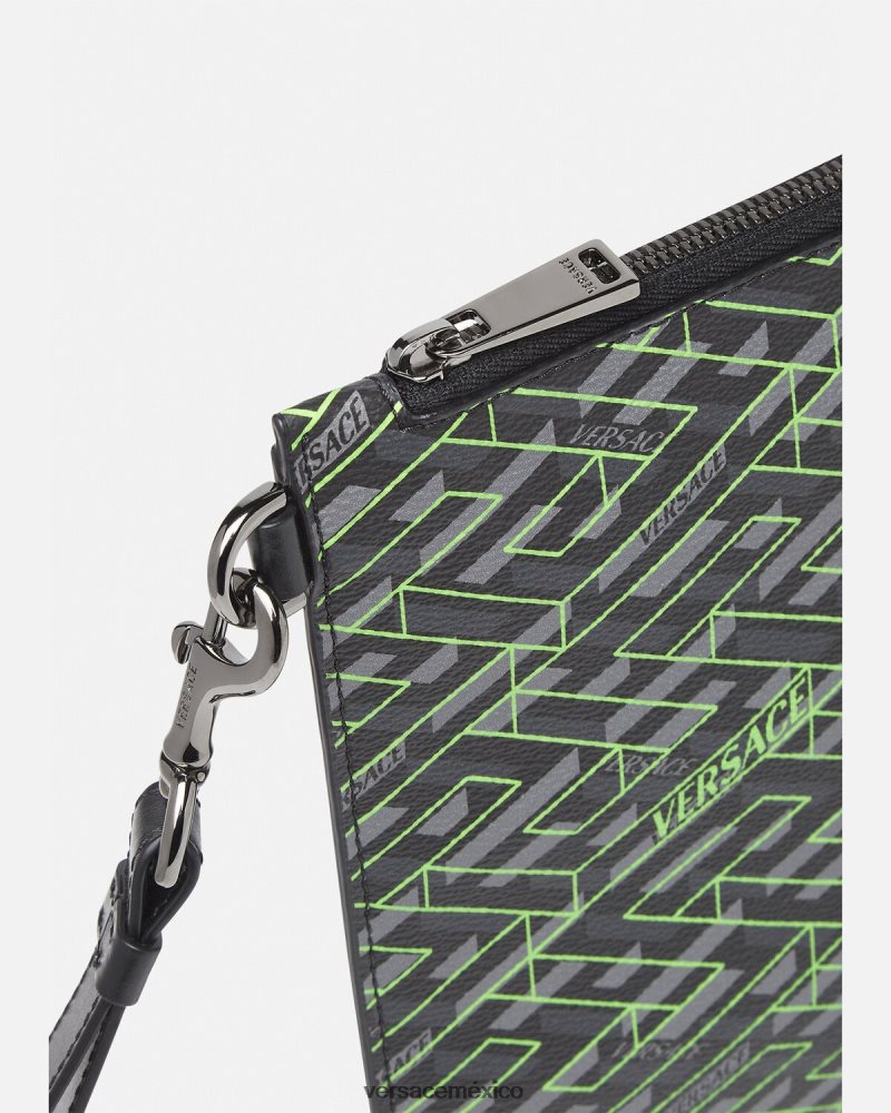 Versace bolsa con la firma la greca imprimir bolsas hombres 84626J1480