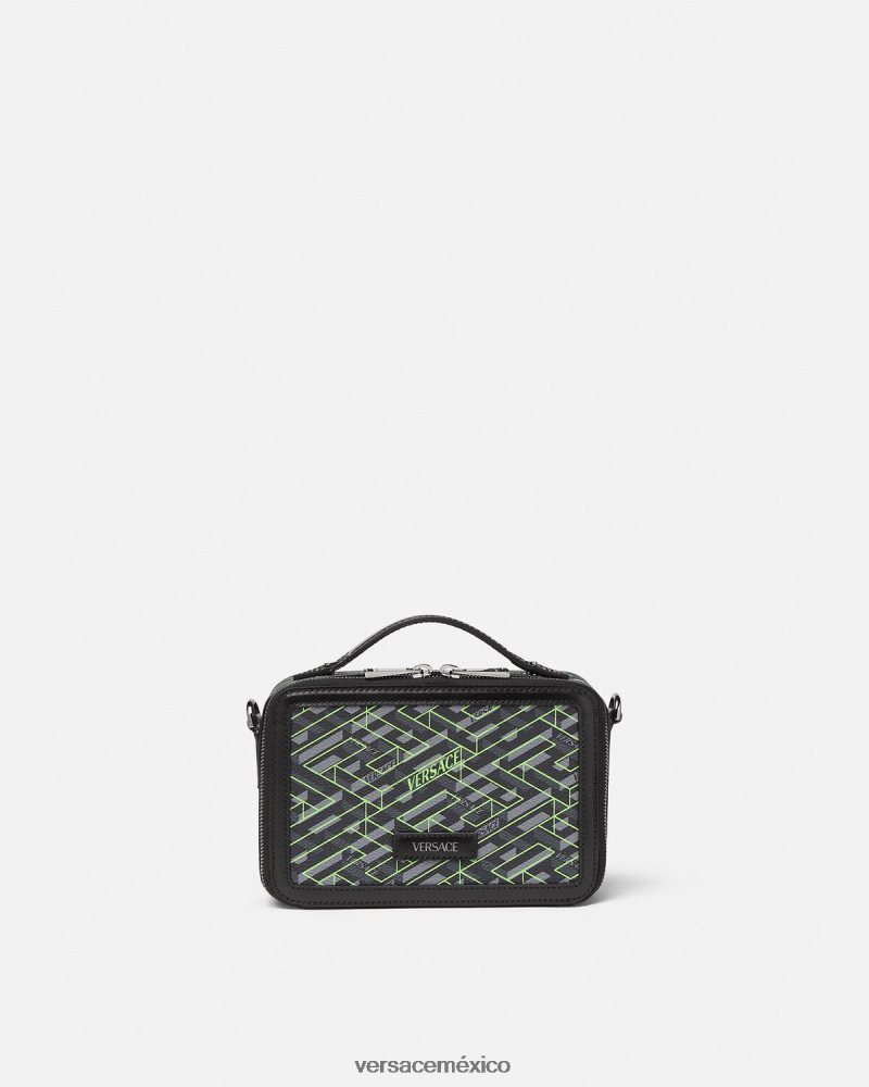 Versace bolso bandolera pequeño con firma la greca imprimir bolsas hombres 84626J1478