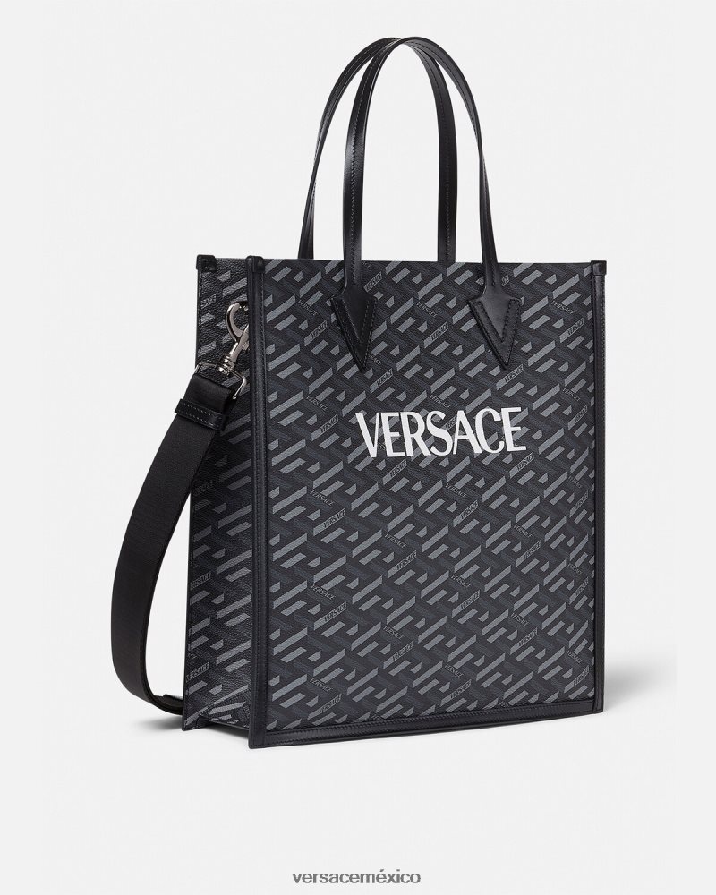 Versace bolso tote alto con firma la greca imprimir bolsas hombres 84626J1477