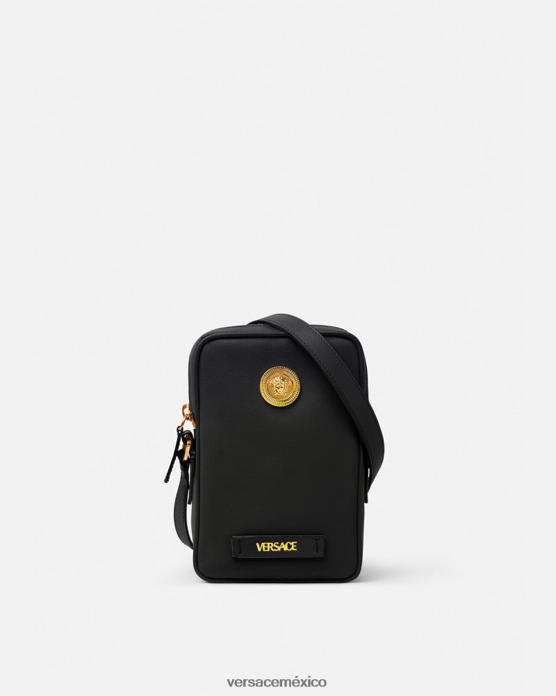 Versace bandolera pequeña con Medusa Biggie negro bolsas hombres 84626J1465