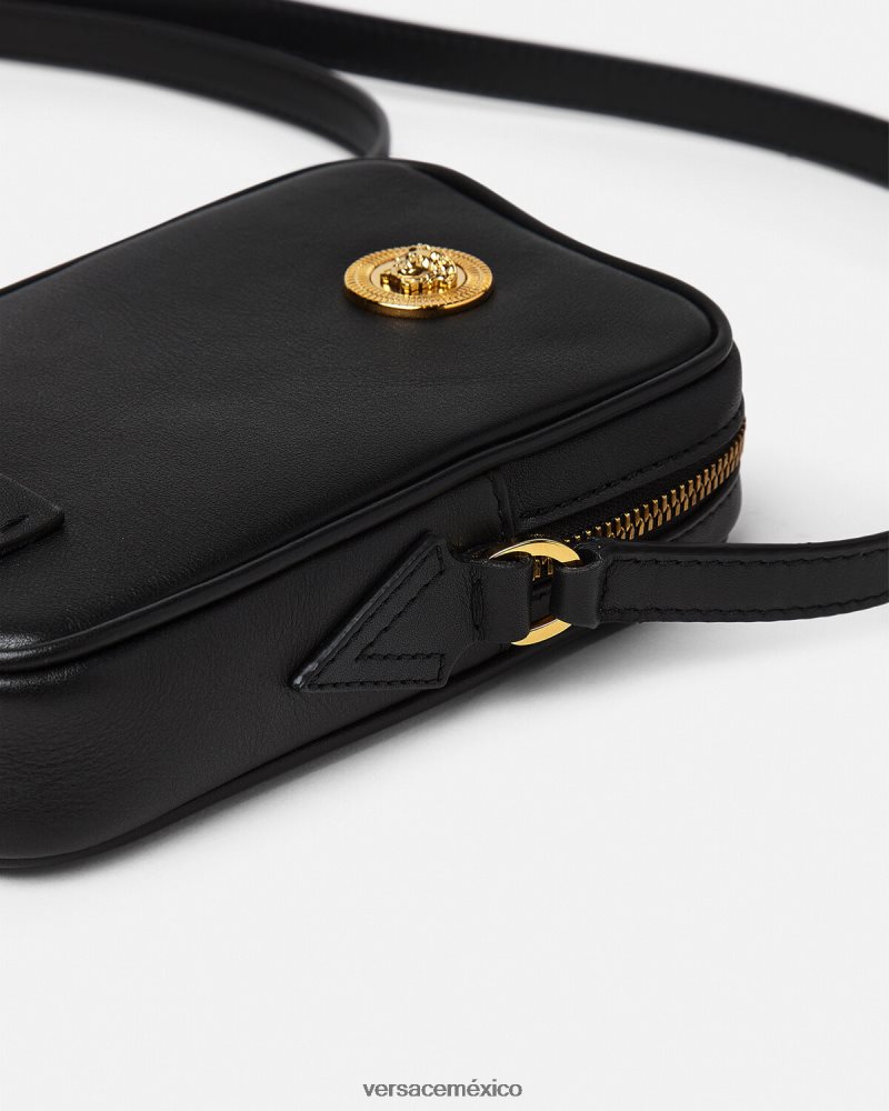 Versace bandolera pequeña con Medusa Biggie negro bolsas hombres 84626J1465