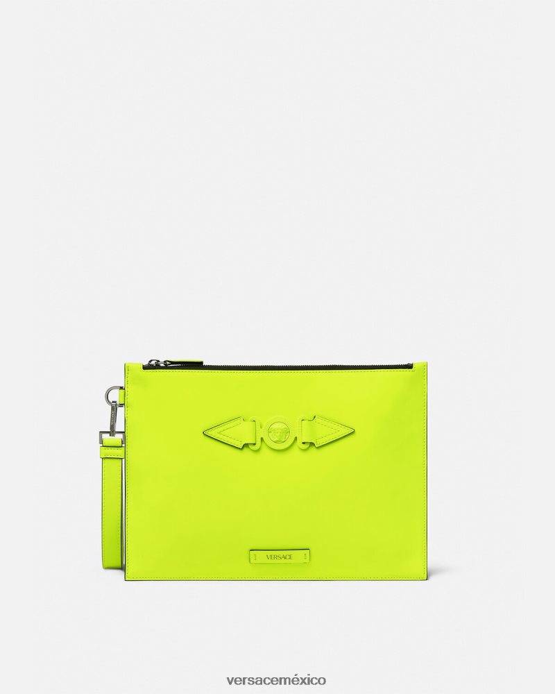 Versace bolsa grande de medusa amarillo bolsas hombres 84626J1472