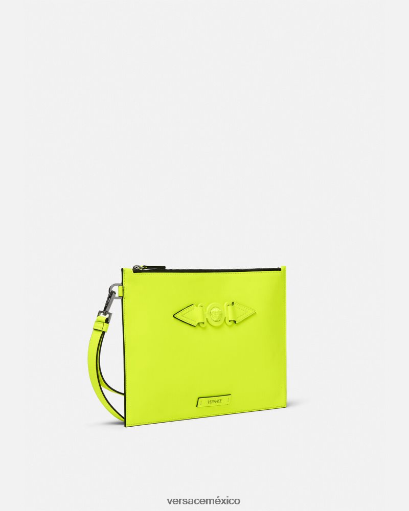 Versace bolsa grande de medusa amarillo bolsas hombres 84626J1472