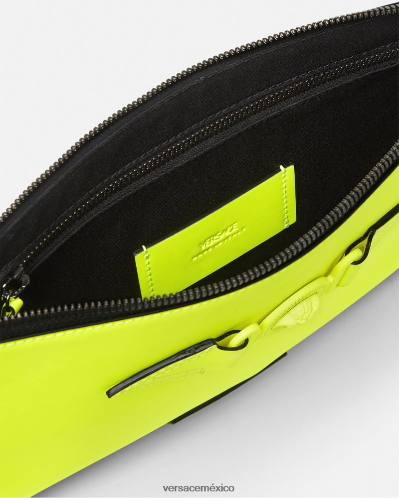 Versace bolsa grande de medusa amarillo bolsas hombres 84626J1472