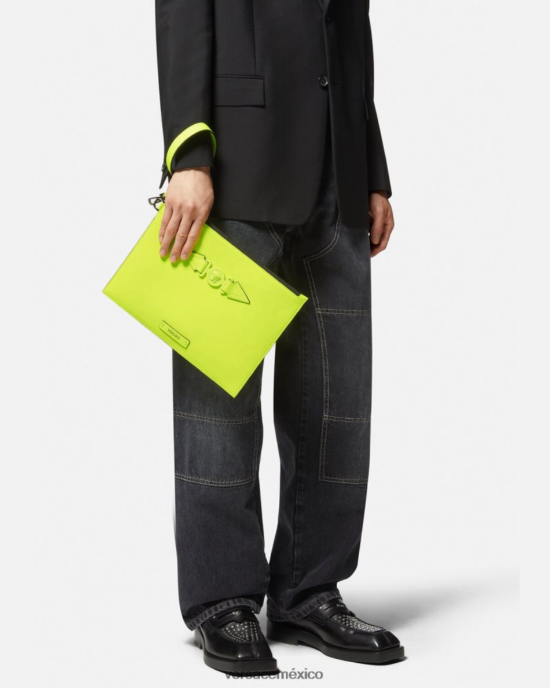 Versace bolsa grande de medusa amarillo bolsas hombres 84626J1472