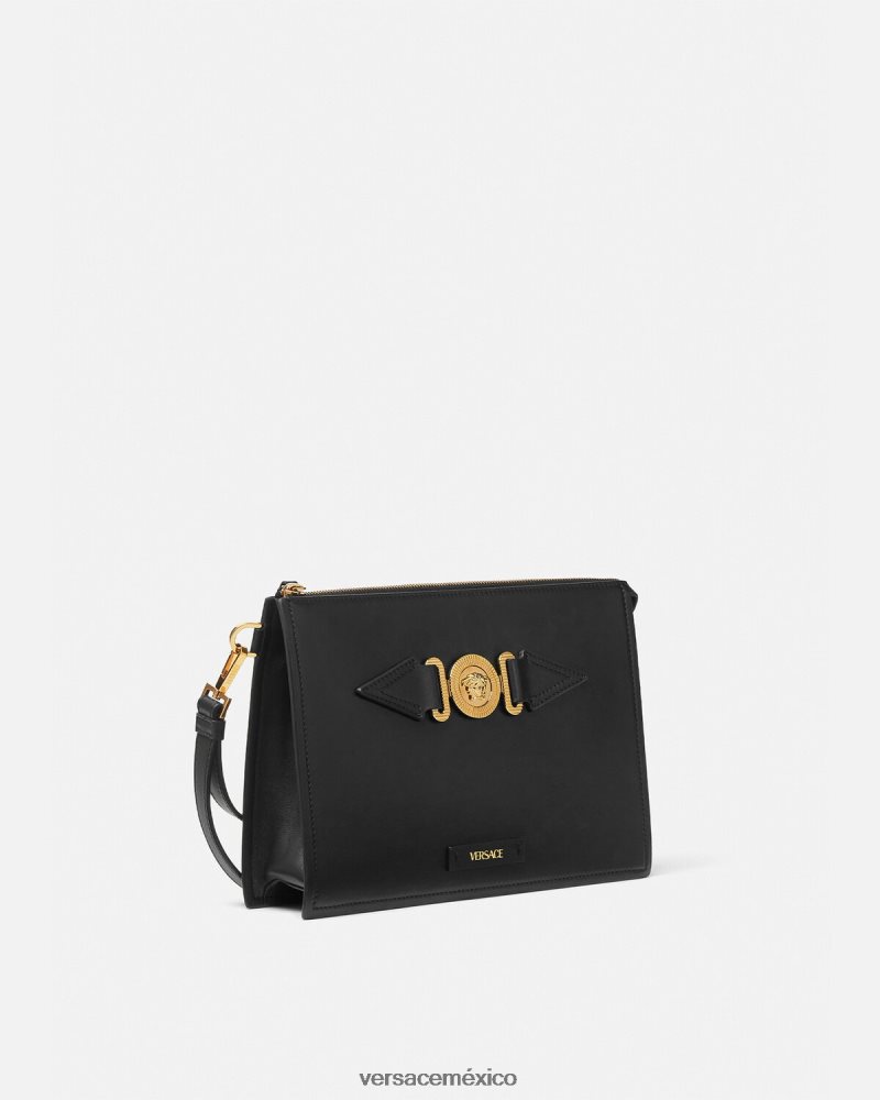 Versace bolsa grande de medusa negro bolsas hombres 84626J1466