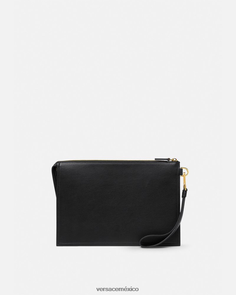 Versace bolsa grande de medusa negro bolsas hombres 84626J1466