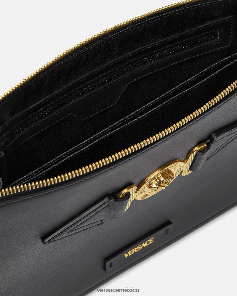 Versace bolsa grande de medusa negro bolsas hombres 84626J1466