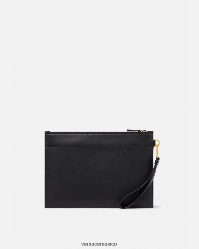 Versace bolsa grande de medusa negro bolsas hombres 84626J1467